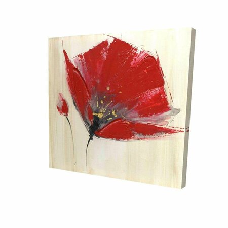 FONDO 16 x 16 in. Two Red Flowers-Print on Canvas FO2791885